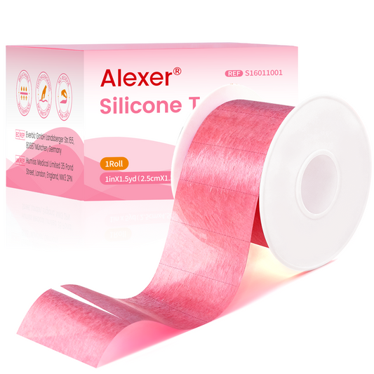 Silicone Medical Tape -1 in × 1.5 yds (1 Roll) Waterproof Tape for Sensitive Skin Wound Care, Latex-Free, Painless Removal, Reusable for Gauze Pads and First Aid