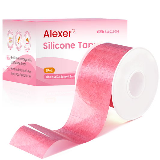 Silicone Medical Tape, Waterproof Tape for Sensitive Skin Wound Care, Latex-Free, Painless Removal, Reusable for Gauze Pads and First Aid (2.5cm x 4.5m, count, 1)
